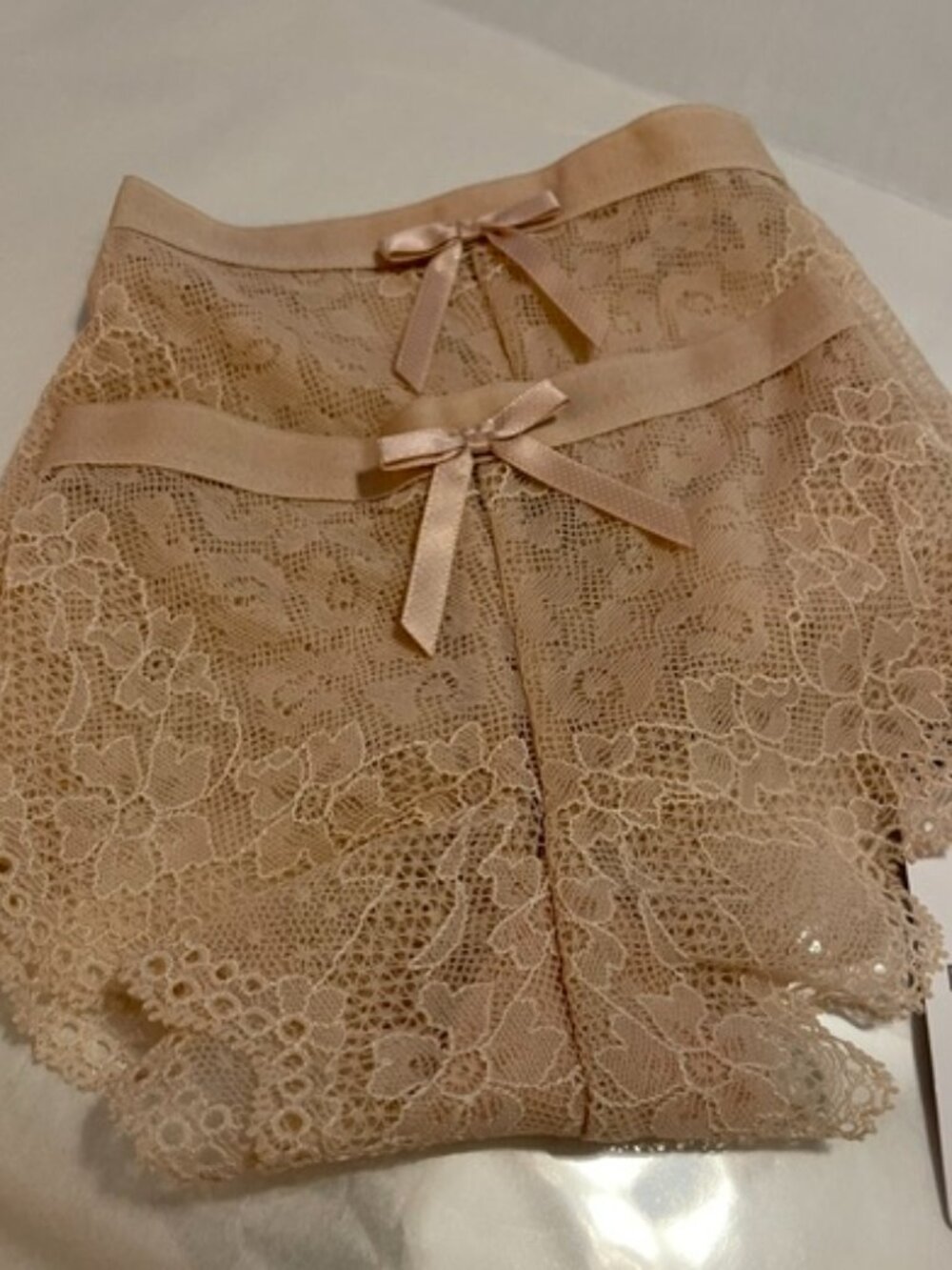 FREYA Fancies Thong Panties in Natural Beige Set of Two Size XS Extra Small NWT